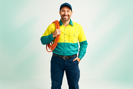 in a bright white with greenish blue pastel